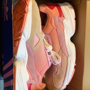 Adidas shoes ombré pink and tan